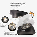 Pugga Pet Ciotola Antiscivolo in Acciaio Inossidabile Cat Dog Mangiatoia per Collo Inclinato, Stile:, Single Bowl Black, Single Bowl Silver Gray, Double Bowl Black, Double Bowl Silver Gray