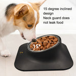 Pugga Pet Ciotola Antiscivolo in Acciaio Inossidabile Cat Dog Mangiatoia per Collo Inclinato, Stile:, Single Bowl Black, Single Bowl Silver Gray, Double Bowl Black, Double Bowl Silver Gray