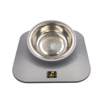 Pugga Pet Ciotola Antiscivolo in Acciaio Inossidabile Cat Dog Mangiatoia per Collo Inclinato, Stile:, Single Bowl Black, Single Bowl Silver Gray, Double Bowl Black, Double Bowl Silver Gray