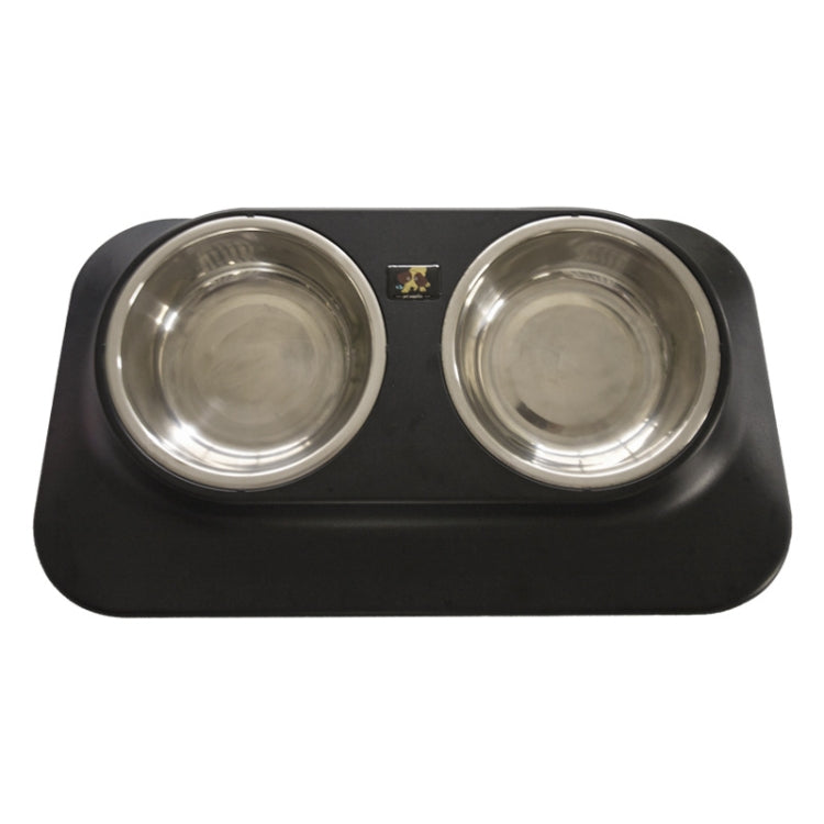 Pugga Pet Ciotola Antiscivolo in Acciaio Inossidabile Cat Dog Mangiatoia per Collo Inclinato, Stile:, Single Bowl Black, Single Bowl Silver Gray, Double Bowl Black, Double Bowl Silver Gray