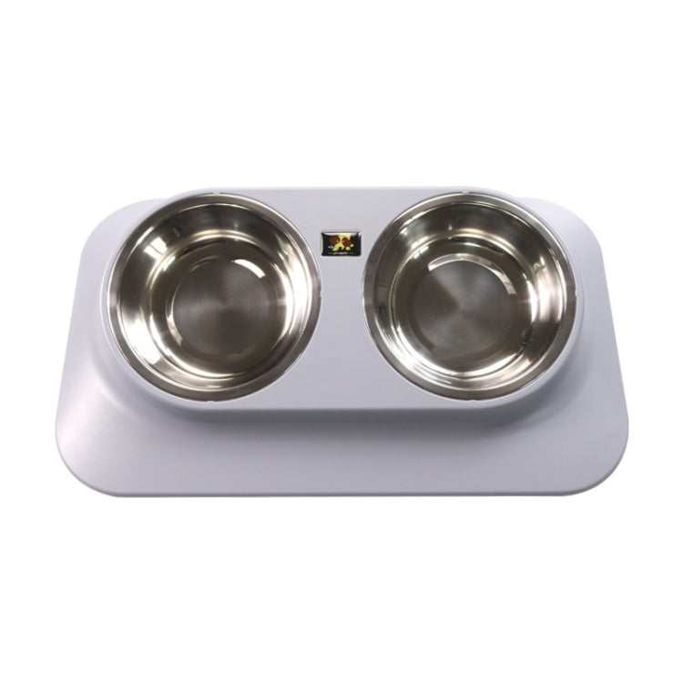 Pugga Pet Ciotola Antiscivolo in Acciaio Inossidabile Cat Dog Mangiatoia per Collo Inclinato, Stile:, Single Bowl Black, Single Bowl Silver Gray, Double Bowl Black, Double Bowl Silver Gray