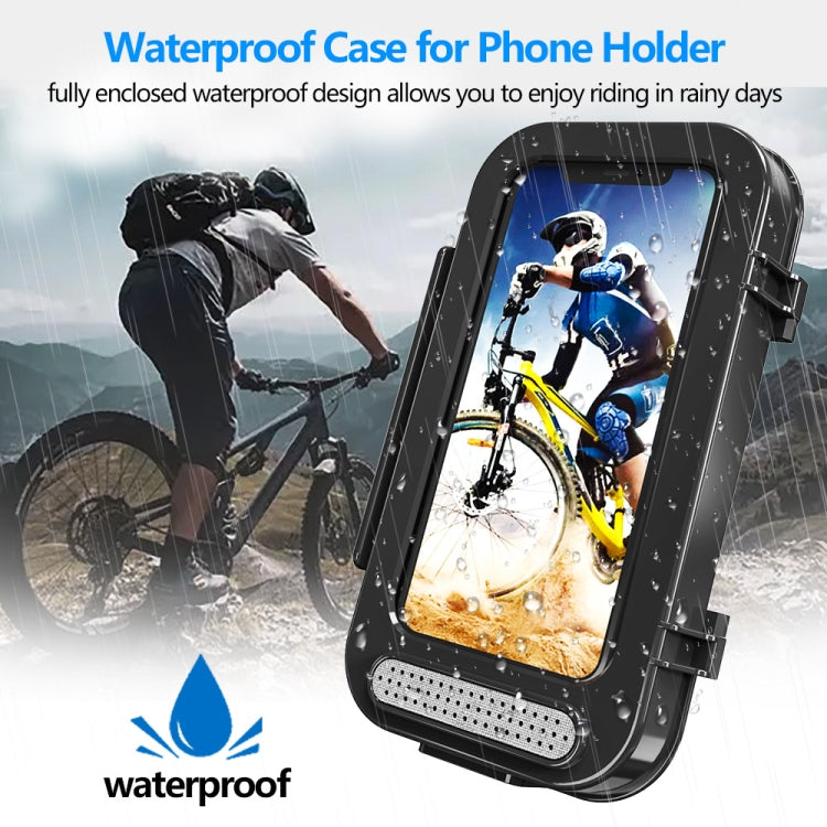 Borsa impermeabile per bicicletta Porta telefono a conchiglia trasparente per moto, Transparent Flip Bicycle Holder
