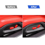Adesivo per cornice interruttore regolazione sedile per Chevrolet Corvette C8, 2 pezzi/set