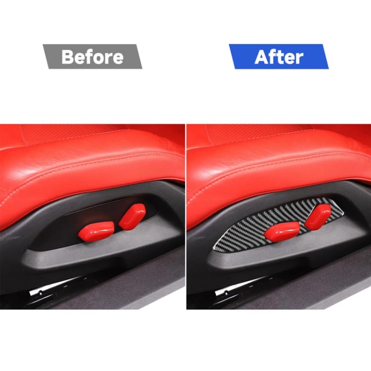 Adesivo per cornice interruttore regolazione sedile per Chevrolet Corvette C8, 2 pezzi/set