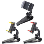 Supporto per fibbia per telefono cellulare per auto con staffa per visiera parasole per auto 2PCS, Red, Yellow, Grey