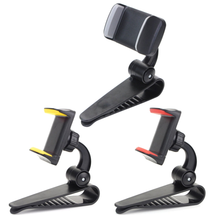 Supporto per fibbia per telefono cellulare per auto con staffa per visiera parasole per auto 2PCS, Red, Yellow, Grey