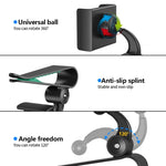 Supporto per fibbia per telefono cellulare per auto con staffa per visiera parasole per auto 2PCS, Red, Yellow, Grey