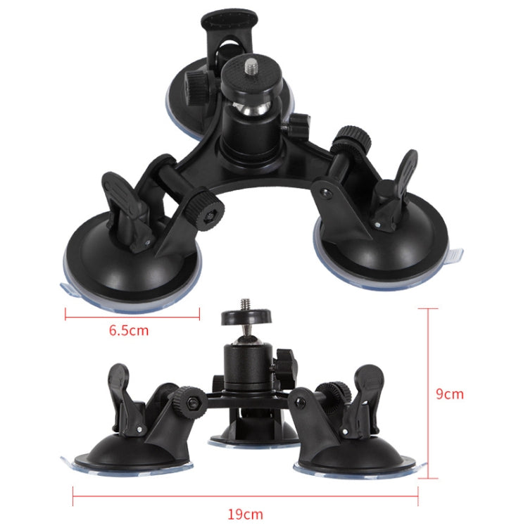 Supporto per veicolo per uso generico per auto Ventosa Base fissa per riprese video in vetro, Suction Cup+PTZ, Suction Cup+PTZ+Gopro Screw, Suction Cup+PTZ+Phone Clip