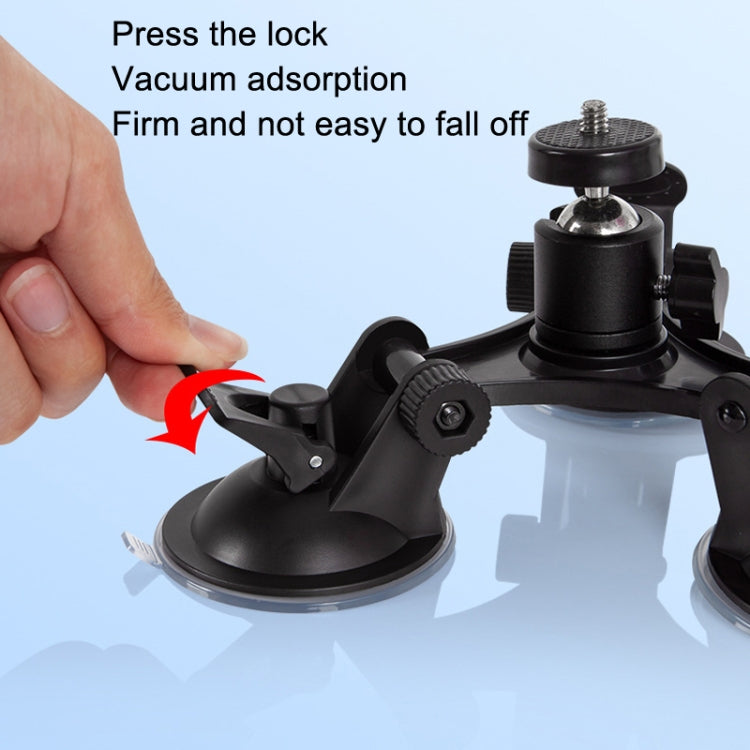 Supporto per veicolo per uso generico per auto Ventosa Base fissa per riprese video in vetro, Suction Cup+PTZ, Suction Cup+PTZ+Gopro Screw, Suction Cup+PTZ+Phone Clip