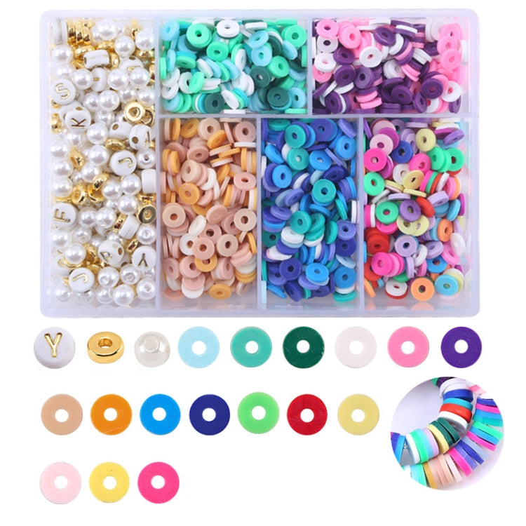 2 pezzi 6 griglie set di perline in ceramica morbida creazione di braccialetti fai da te, Mixed, Orange, Black, Purple, Blue, Green, Pink