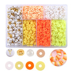 2 pezzi 6 griglie set di perline in ceramica morbida creazione di braccialetti fai da te, Mixed, Orange, Black, Purple, Blue, Green, Pink