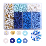 2 pezzi 6 griglie set di perline in ceramica morbida creazione di braccialetti fai da te, Mixed, Orange, Black, Purple, Blue, Green, Pink