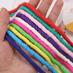 2 pezzi 6 griglie set di perline in ceramica morbida creazione di braccialetti fai da te, Mixed, Orange, Black, Purple, Blue, Green, Pink