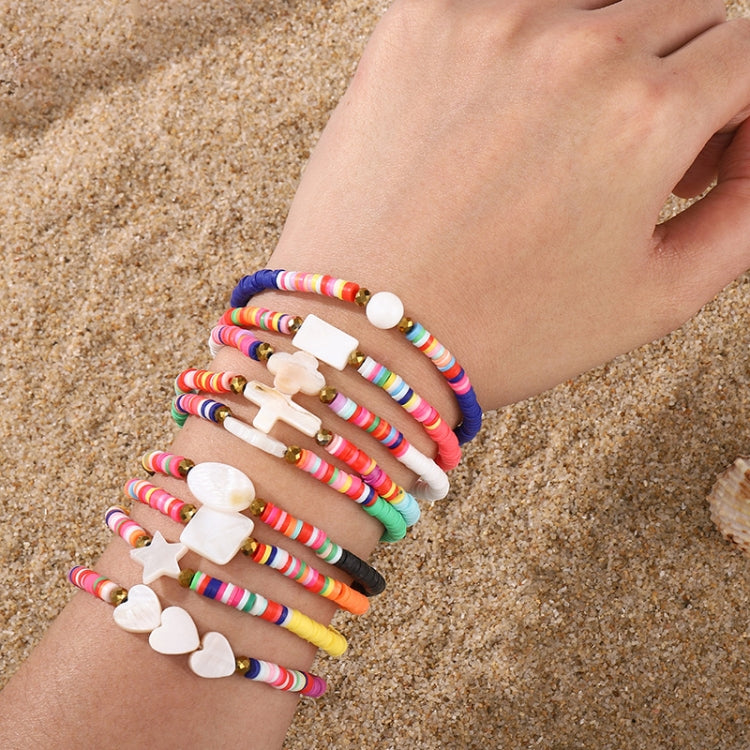 2 pezzi 6 griglie set di perline in ceramica morbida creazione di braccialetti fai da te, Mixed, Orange, Black, Purple, Blue, Green, Pink
