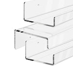 Casa Cucina Ufficio Libri Mensola in acrilico fissata al muro, Acrylic Shelf 30x10x6cm, Acrylic Shelf 40x10x6cm
