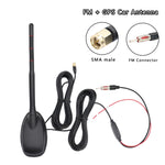 Antenna amplificata per autoradio GPS+FM/AM+DAB, GPS+FM/AM+DAB