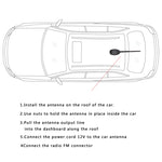 Antenna amplificata per autoradio GPS+FM/AM+DAB, GPS+FM/AM+DAB