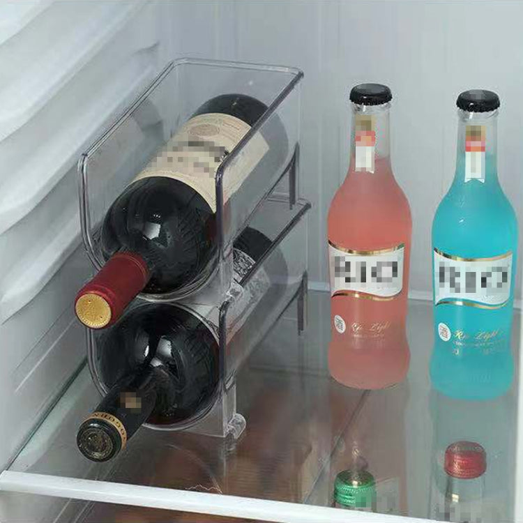 Scatola di immagazzinaggio di bevande per birra per frigorifero con supporto per vino rosso a strati in PET, TX506