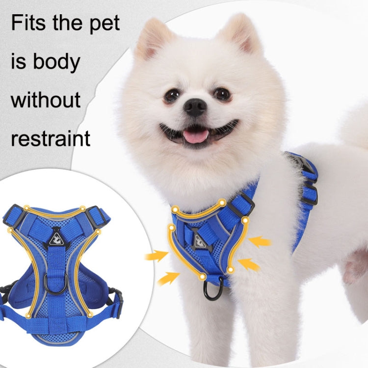 HT-864 Pet Traction Rope Gilet riflettente traspirante per cinturino pettorale per cani, dimensioni:, S, M, L, XL