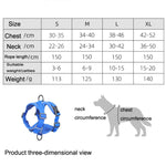 HT-864 Pet Traction Rope Gilet riflettente traspirante per cinturino pettorale per cani, dimensioni:, S, M, L, XL