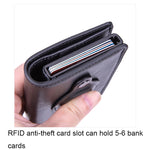 Portacarte Antifurto RFID in Pelle Spazzolata