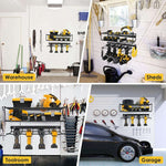 Rack di stoccaggio per utensili da trapano portatile montato a parete, Complete set, Single Rack