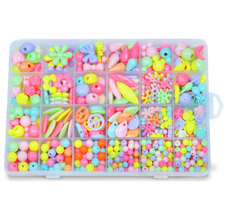 24 Grid acrilico perline bambini fai da te collana braccialetto giocattoli, Light-colored Candy, Dark Color Series, Crystal No. 2, Macaron, Porcelain White Series, Mix and Match 01 Models, Crystal No. 1, Mix and Match 02 Models, Bead In Bead           ...