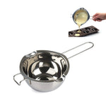 Crogiolo in acciaio inox per sciogliere cioccolato 28x16x8cm