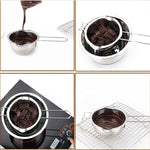 Crogiolo in acciaio inox per sciogliere cioccolato 28x16x8cm