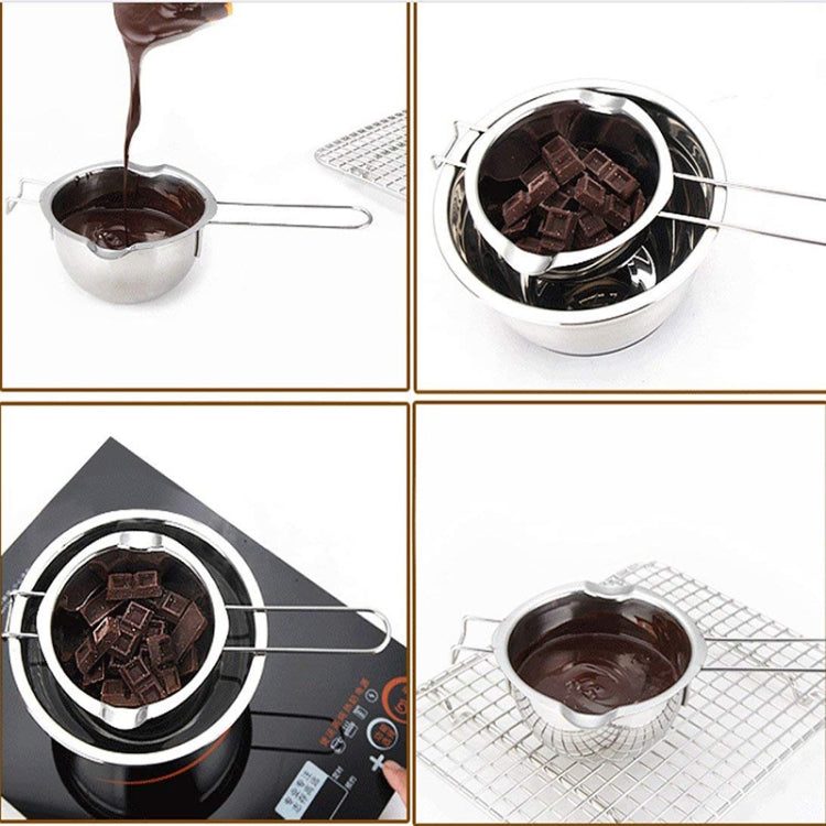 Crogiolo in acciaio inox per sciogliere cioccolato 28x16x8cm