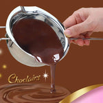 Crogiolo in acciaio inox per sciogliere cioccolato 28x16x8cm