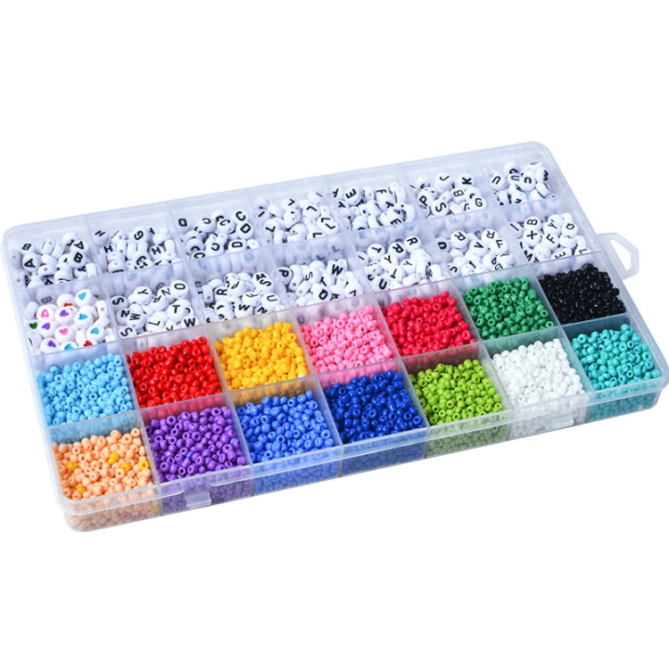 Set per braccialetto con perline alfabeto e riso 28 griglie