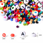 Set per braccialetto con perline alfabeto e riso 28 griglie