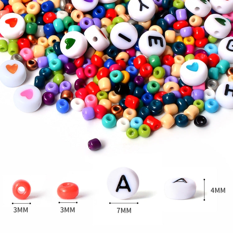 Set per braccialetto con perline alfabeto e riso 28 griglie