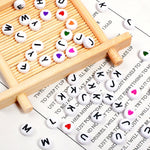 Set per braccialetto con perline alfabeto e riso 28 griglie