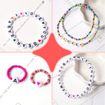 Set per braccialetto con perline alfabeto e riso 28 griglie