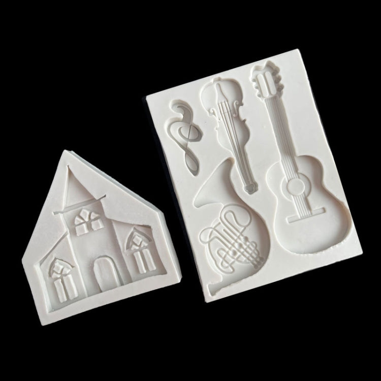 5 pezzi castello musicale stampo in silicone cioccolato fondente decorazioni per torte, stile:, Triangle, Rectangle