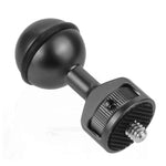 Clip a testa sferica da 2,5 cm per Action Camera Videocamera subacquea Light Diving Joint, Red, Black, Titanium
