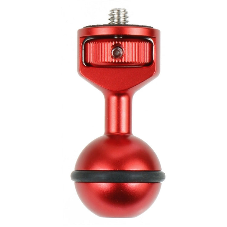 Clip a testa sferica da 2,5 cm per Action Camera Videocamera subacquea Light Diving Joint, Red, Black, Titanium
