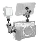 Clip a testa sferica da 2,5 cm per Action Camera Videocamera subacquea Light Diving Joint, Red, Black, Titanium