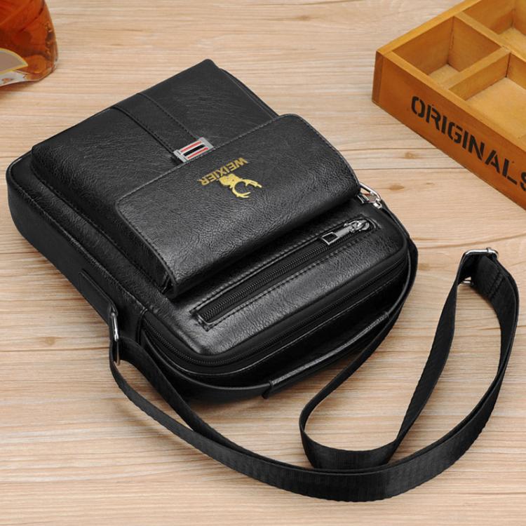 WEIXIER D245 Borsa da lavoro per uomo Zaino a spalla di grande capacità, D245 Black, D245 Light Brown, D245 Dark Brown