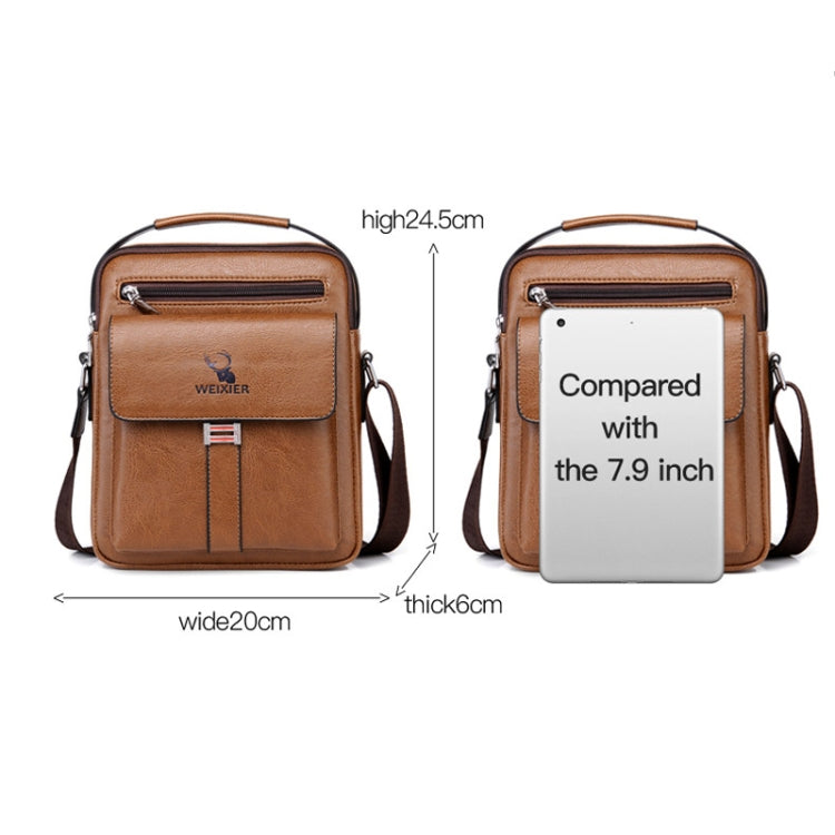 WEIXIER D245 Borsa da lavoro per uomo Zaino a spalla di grande capacità, D245 Black, D245 Light Brown, D245 Dark Brown