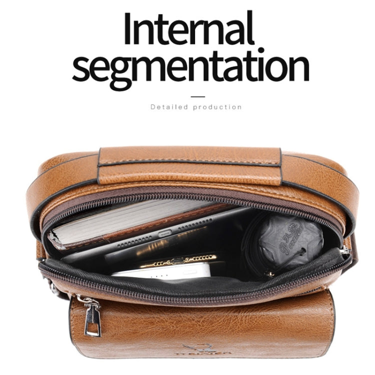 WEIXIER D245 Borsa da lavoro per uomo Zaino a spalla di grande capacità, D245 Black, D245 Light Brown, D245 Dark Brown