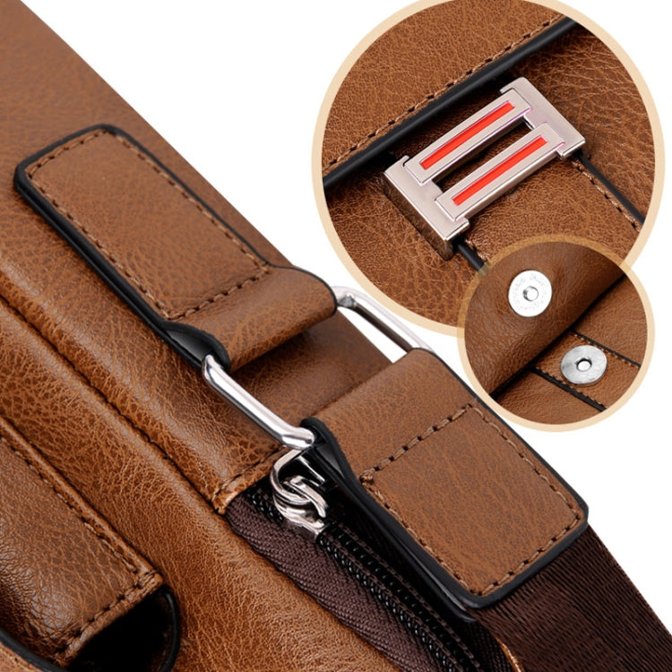 WEIXIER D245 Borsa da lavoro per uomo Zaino a spalla di grande capacità, D245 Black, D245 Light Brown, D245 Dark Brown