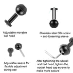 Adattatore vite regolabile per testa a sfera 1/4" compatibile DJI