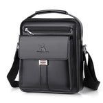 WEIXIER D244 Borsa a tracolla da uomo Borsa a tracolla retrò per affari di grande capacità, D244 Black, D244 Brown