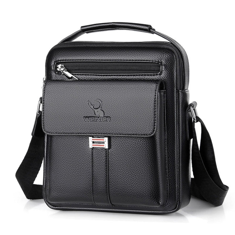 WEIXIER D244 Borsa a tracolla da uomo Borsa a tracolla retrò per affari di grande capacità, D244 Black, D244 Brown