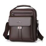 WEIXIER D244 Borsa a tracolla da uomo Borsa a tracolla retrò per affari di grande capacità, D244 Black, D244 Brown