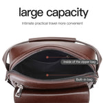 WEIXIER D244 Borsa a tracolla da uomo Borsa a tracolla retrò per affari di grande capacità, D244 Black, D244 Brown