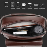 WEIXIER D244 Borsa a tracolla da uomo Borsa a tracolla retrò per affari di grande capacità, D244 Black, D244 Brown